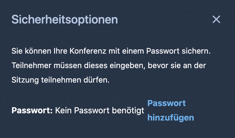 Passwort vergeben